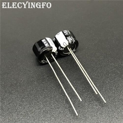 10Pcs/100Pcs 100uF 16V NICHICON MA series 8x5mm 16V100uF High Quality Low profile Aluminum Electrolytic Capacitor