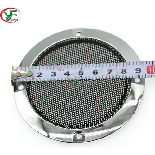 10pcs 3 inch 95mm Chrome Plated Silver Round Mesh Woofer Protective Grille Speaker Net Cover For Slot Arcade Game Cabinet