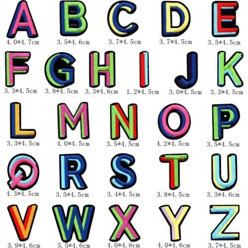 10PCS English Letters Clothes Embroidered Appliques Iron on Patches Badge Sticker For DIY Clothing Apparel Sew Craft Accessories