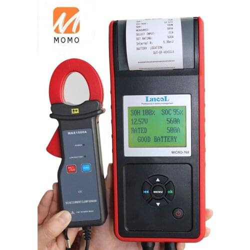 12V best cheap car battery tester MICRO 768A with printer