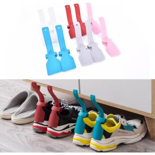 2PCS Lazy Unisex Wear Shoe Horn Helper Shoehorn Shoe Easy On And Off Shoe Sturdy Slip Aid