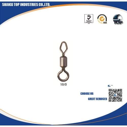 2000pcs Durable Round and diamond eye rolling swivel 1/0