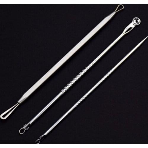 3PC Blackhead Whitehead Remover Tool Kit Blemish Acne Pimple Extractor