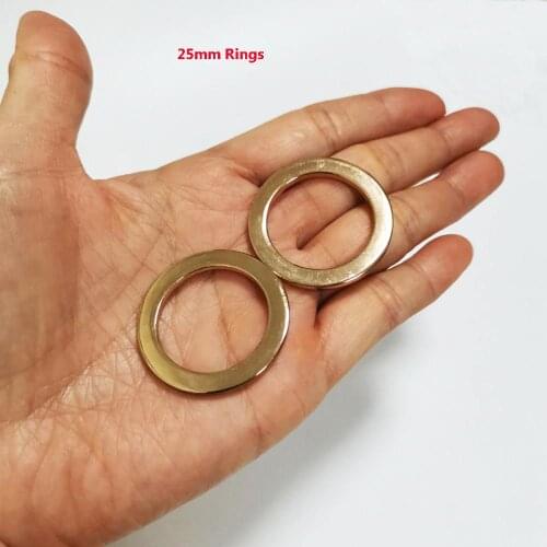 30pcs 25mm Nickel&Black Nickel&Light Gold Swimwear O-Ring Bikini Alloy Ring Swimsuit DIY Accessories Bikini Rings Connectors