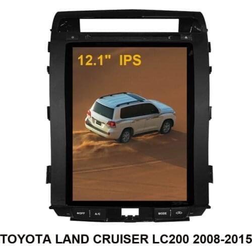 Car Audio Vertical screen Tesla Car Multimedia player BT Android 9.0 Car GPS navigation for TOYOTA LAND CRUISER LC200 2008-2015