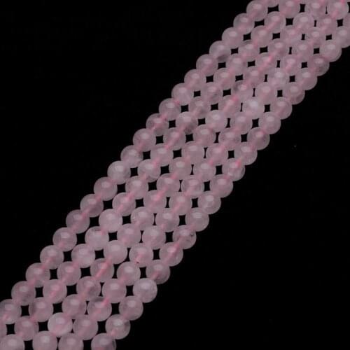 Free Shipping Natural Pink Crystal Beads Loose Beads 4/ 6/ 8/ 10/ 12 MM For Jewelry Making DIY Bracelet Necklace Wholesale