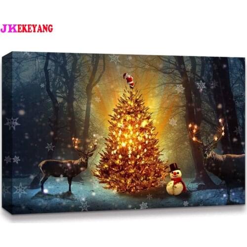 Large 5D Diy diamond painting Christmas tree reindeer snowman Diamond Mosaic Rhinestone Embroidery cross stitch Y4622