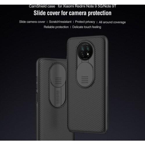 NILLKIN For Xiaomi Redmi Note 9T Camera Protection Case Camshield Slide Cover Protect Lens Cases For Redmi 9T Phone Case