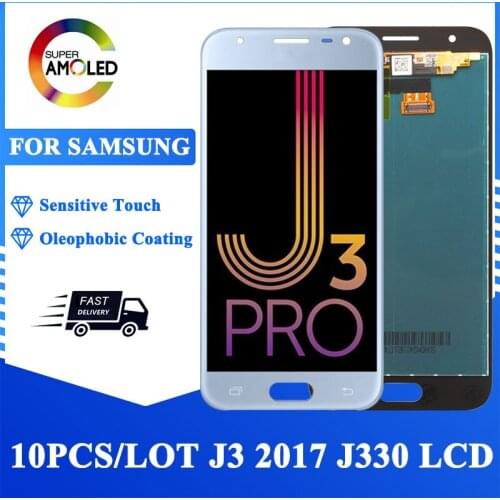 10PCS/LOT Original 5.0'' LCD For Samsung Galaxy J3 2017 J330 J330F J3 PRO Display Touch Screen Digitizer Assembly Repair Parts