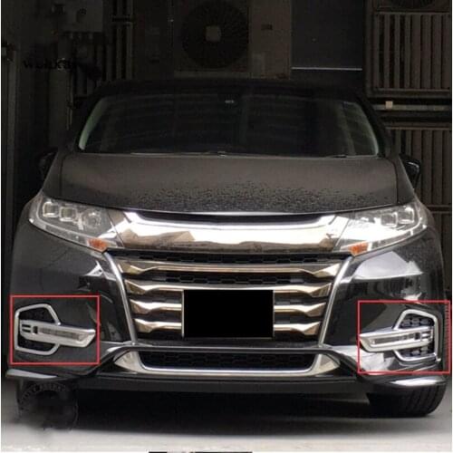 For Honda Odyssey 2020 High Quality ABS Front Fog Light Trim Strip Front Fog Light Frame Decoration Car Accessories