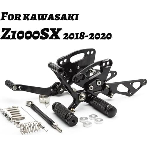 For Kawasaki Z1000SX Z1000 SX Z 1000SX 2018-2020 Motorcycle Rearset Footpeg Adjustable Footrest Aluminum Rear Set Foot Peg Pedal