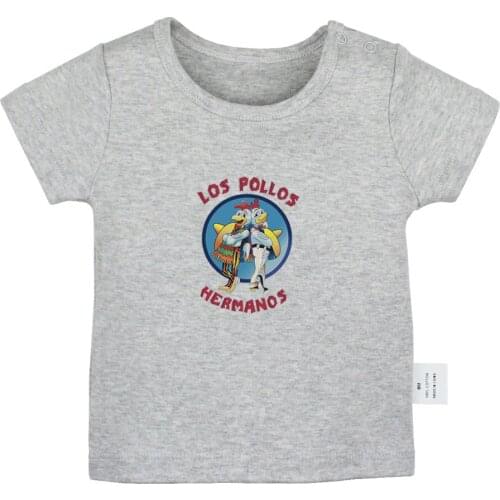 LOS POLLOS HERMANOS Breaking Bad the chicken brothers Newborn Baby T-shirts Toddler Graphic Solid color Short sleeve Tee Tops