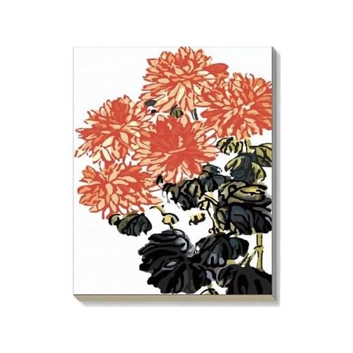 MaHuaf-X267 DIY oil painting by numbers Hand Painted love of chrysanthemum Acrylic Picture Wall Art drawing by numbers on canvas