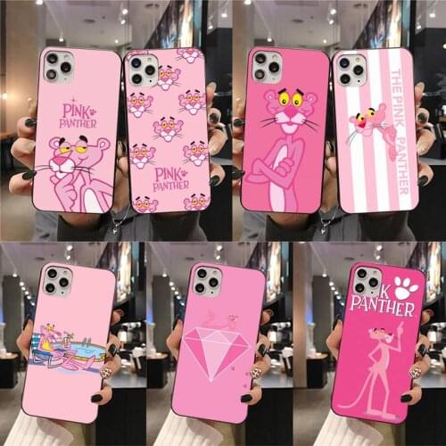 Cartoon Pink Panther pattern Phone Case for iphone 12 pro max mini 11 pro XS MAX 8 7 6 6S Plus X 5S SE 2020 XR case