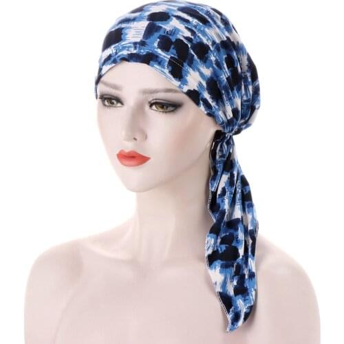 2021 New Elastic Fashion Turban Hat Solid Color Women Warm Winter Headscarf Bonnet Inner Hijabs Cap Muslim Hijab femme Wrap Head
