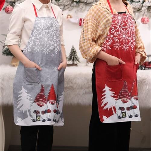 New Year 2022 Christmas Decoration Burlap Faceless Elderly Apron Christmas Home Kitchen Decoration Navidad Merry Christmas