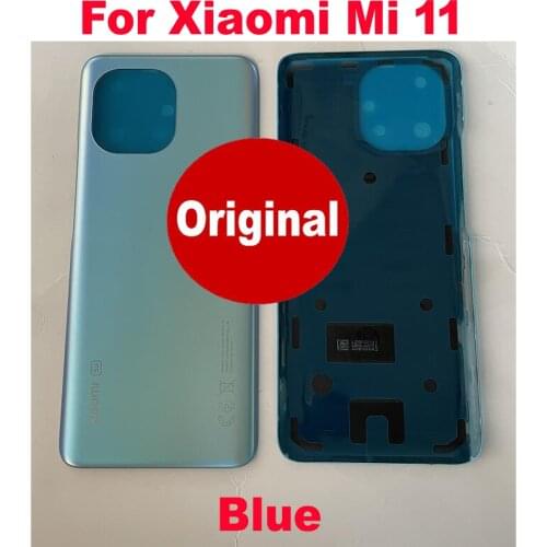 Original New Best Rear Battery Cover Housing Door For Xiaomi Mi 11 Mi11 Back Case Chassis Lid + Adhesive Tape Phone Replacement