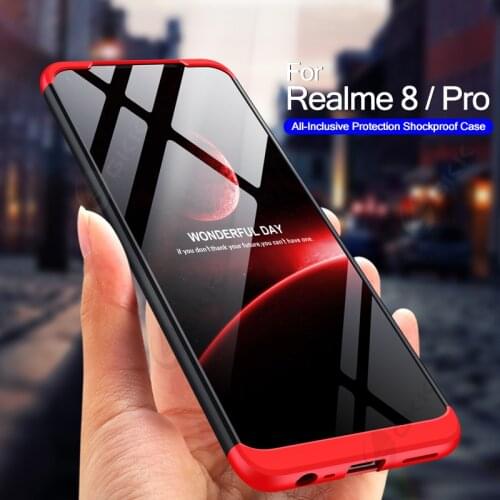 GKK Original Case For OPPO Realme 7 8 Pro Case 3 in 1 Protection Anti-Stain Shockproof Hard Cover For OPPO Realme 7 8 Pro Fundas