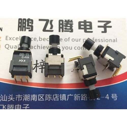 Original new 100% BB-15AH-FA 0.4VA waterproof and dust-proof button switch bend foot 3pin self reset
