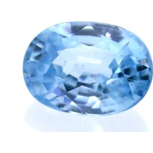 2,16 ct Natural Blue Zircon Oval Cut