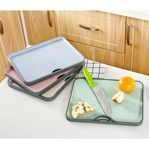 Vegetable cutting board Ecological wheat straw anvil board rectangular food tools kitchen gadgets household047