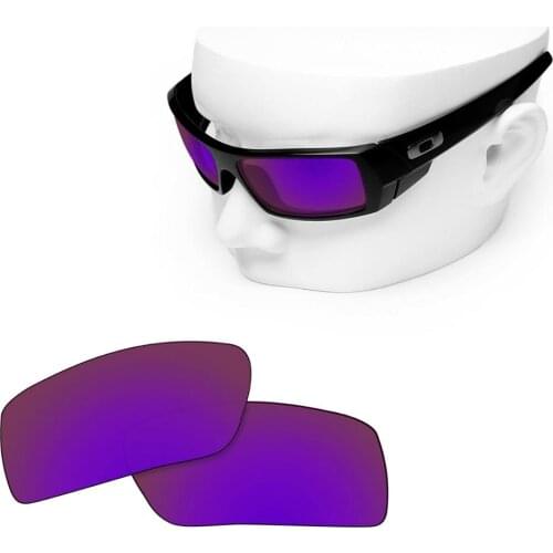 OOWLIT Polarized Replacement Lenses of Purple Mirror for-Oakley Gascan Sunglasses
