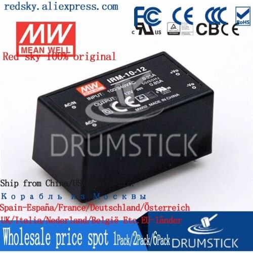 Friendly MEAN WELL 12Pack IRM-10-3.3 3.3V 2.5A meanwell IRM-10 3.3V 8.25W Single Output Encapsulated Type