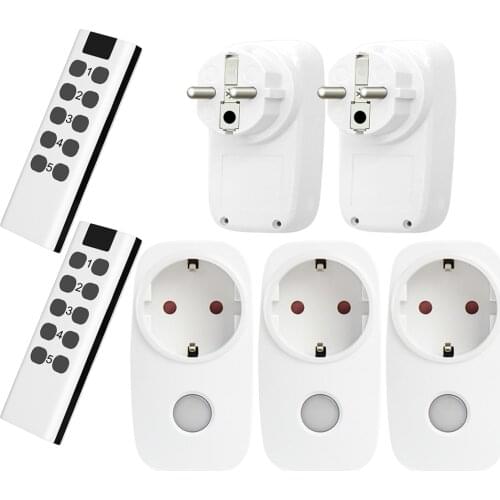 MSLE Universal EU Socket Wireless 433Mhz RF Remote Control LED Light Outlet Compatible With Broadlink RM4 Pro For Smart Home
