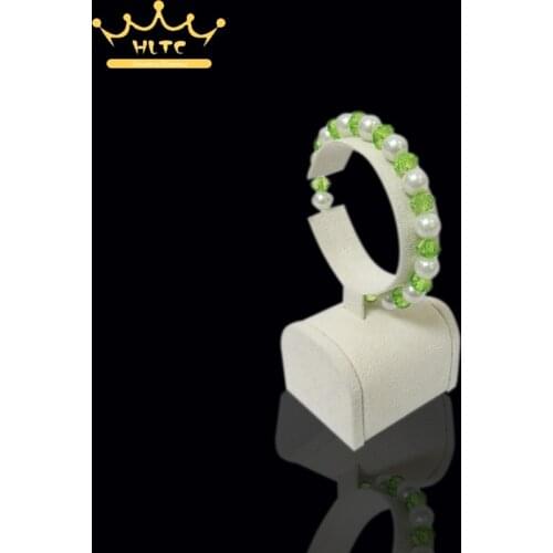 Jewelry Display Stands Bangle Bracelet Display Holder C Collar In Beige Velvet 0f 11cm