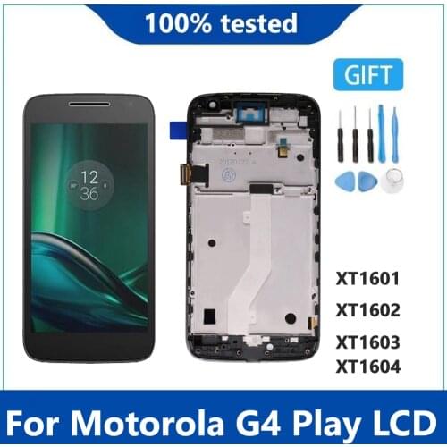 For Motorola G4 Play LCD DisplayTouch Screen Digitizer Assembly For Moto G4 Play XT1601 XT1602 XT1603 XT1604 LCD With Frame