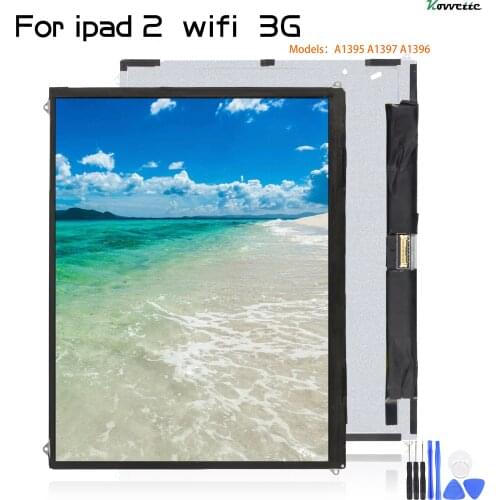 9.7'' LCD screen for Apple iPad 2 Wi-Fi 3g A1395 A1397 A1396 Tablet PC LCD display screen replacement free shipping + tools