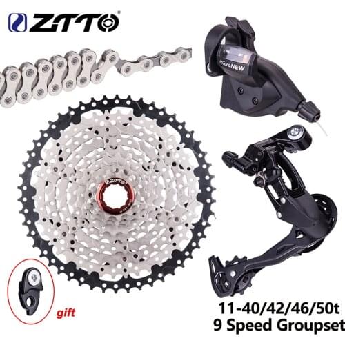 ZTTO MTB Bicycle 1X9 System 9 Speed Shifter Rear Derailleur Groupset 9S 42t 40t 50t 9V K7 for xt X7 mountain bike crankset parts