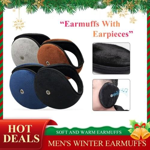 1 Pcs Mens Earmuff Polyester Unisex Fold Away Padded Ear Muff Winter Fleece Warmer Outdoor Keep Warm Earflap Hot Sale