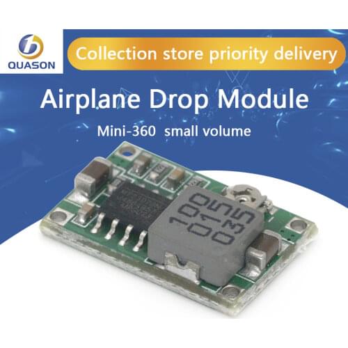 10PCS RC Airplane Module Mini 360 DC-DC Buck Converter Step Down Module 4.75V-23V to 1V-17V 17x11x3.8mm Mini360 New LM2596