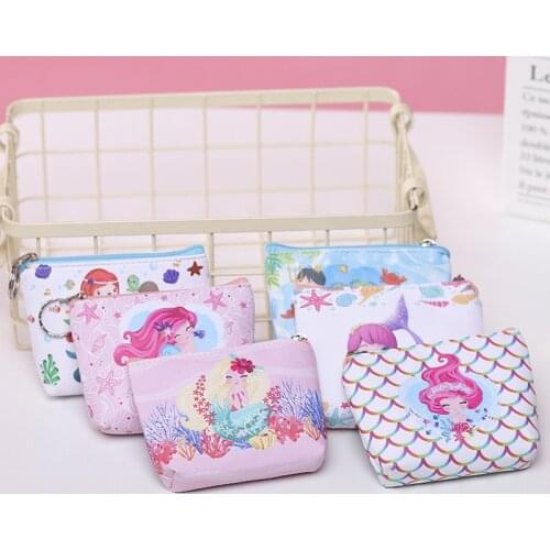 10PCS Mermaid Birthday Party Favor Coin Bag Baby Shower Girl Party Gift Souvenir Cute Giveaway