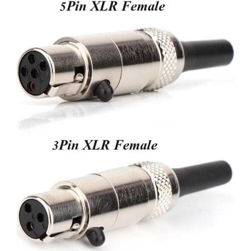 2Pcs High quality SA-117/118 Mini XLR male and female head mini XLR small card faucet small bee 3P/5P small XLR female head