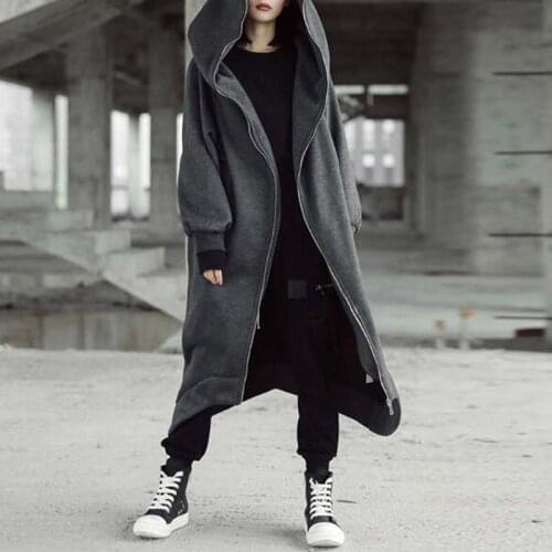 2021 ZANZEA Winter Women Hooded Coats Female Long Sleeve Zip Long Jackets Oversized Fleece Overcoats Windbreakers S-5XL Jackets