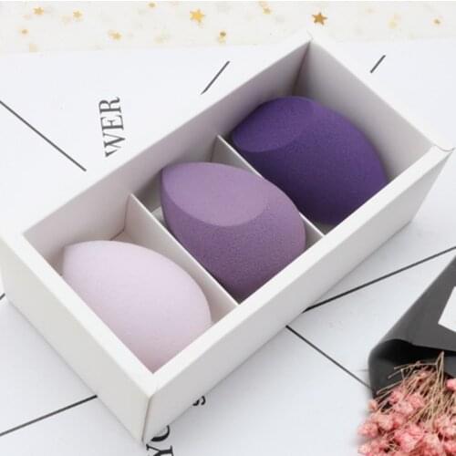 3PCS Makeup Sponge Non-Latex Microfiber Powder Liquid Wet&Dry Foundation Smooth Make Up Blender Velvet Cosmetic Puff