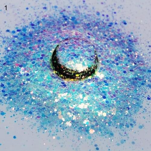 50g Holographic Chunky Mixed Fine Glitter Iridescent Mermaid Sparkle Craft Acrylic Nails Polish DIY Sequins 18 Colors Tips MD139