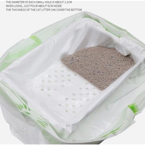 7Pcs/set Lazy Shovel-free Pet Garbage Bag Pick Up Poop Bag Cat Poop Bag Cat Clean Supplies Convenient Design Poop Bags