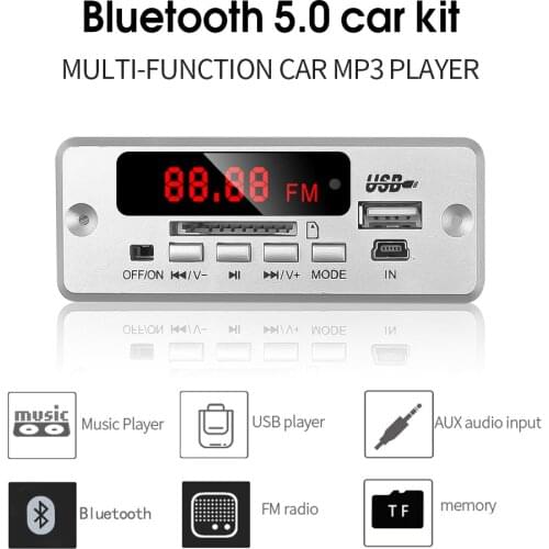 Wireless Bluetooth V5.0 MP3 Decoding Board Module Car MP3 Player Support TF Card Slot / USB / FM / Remote Decoding Board Module