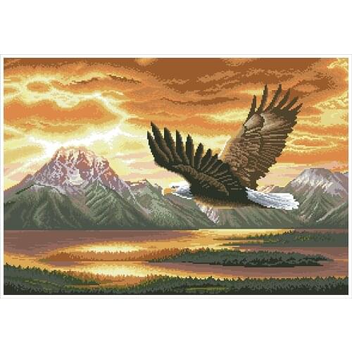 Bead embroidery Eagles With Pre-printed Pattern Inspirationa animal beads pearls for needlework beadwork sets 32.3“x22.5