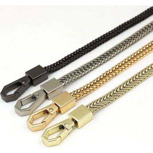 1pcs Black Bag Chain Diy Bag Strap 7mm Replacement Purse Chain Shoulder Bag Straps Small Handbags Purses Handle Chain 3 Lengths