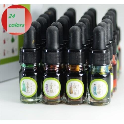 24pcs X 5ml With Dropper Solar Terms 2020 Edition 24 Color Gold Powder Gradual Change Pen Ink, Painting Drawing Ink