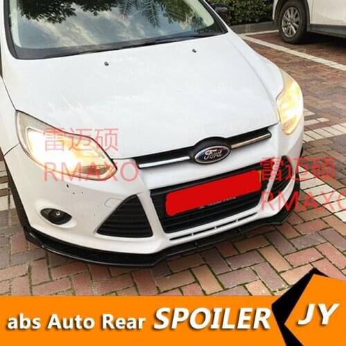For FORD Focus Body kit spoiler 2012-2014 For Focus 3pcs ABS Rear lip rear spoiler front Bumper Diffuser Bumpers Protector