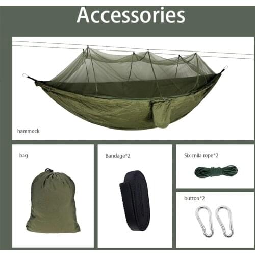 Double 210t nylon mosquito proof parachute cloth hammock parachute cloth hammock outdoor camping swing parachute fabric camping