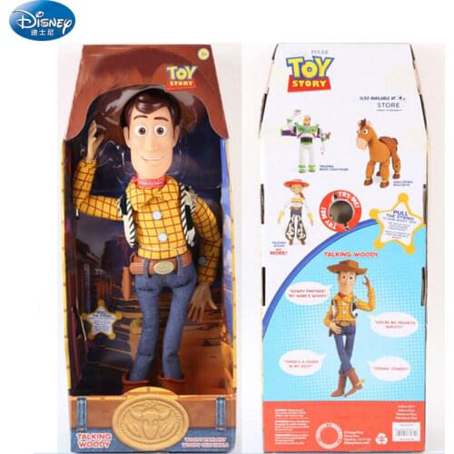 43 cm Disney Toy Story 3 Talking Woody Action Toy Figures Dolls speak English Fun Pull doll kids Christmas Gift