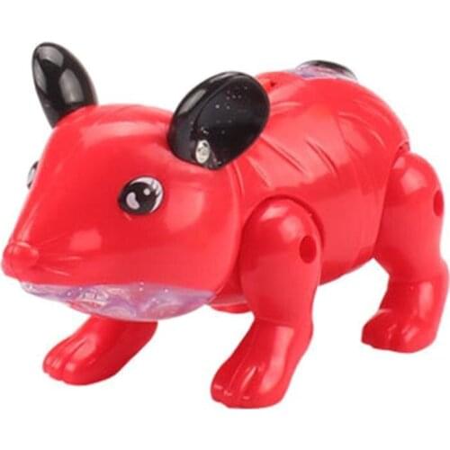 Electric LED Music Walking Mouse 2020 Year Mascot Animal Leash Kids Toy Gift