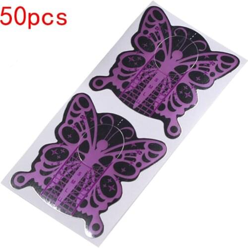 Nail Forms Purple Extension Acrylic Builder Form Guide For Nail Extension Stencil Manicure Tools