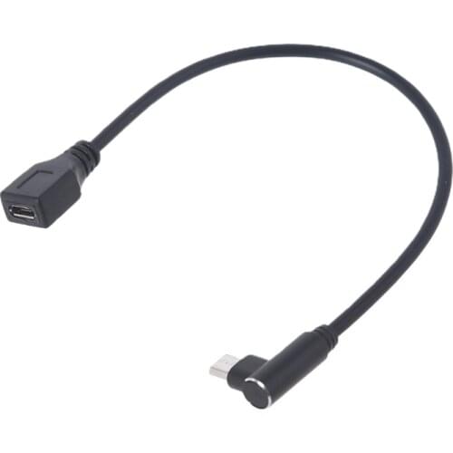 Portable Metal Head Extension Cord Compatible with Driving Recorder and More Cell Micro USB Elbow Extension Cable